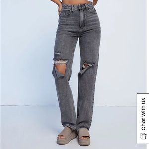 Pacsun washed black ripped 90s boyfriend jean